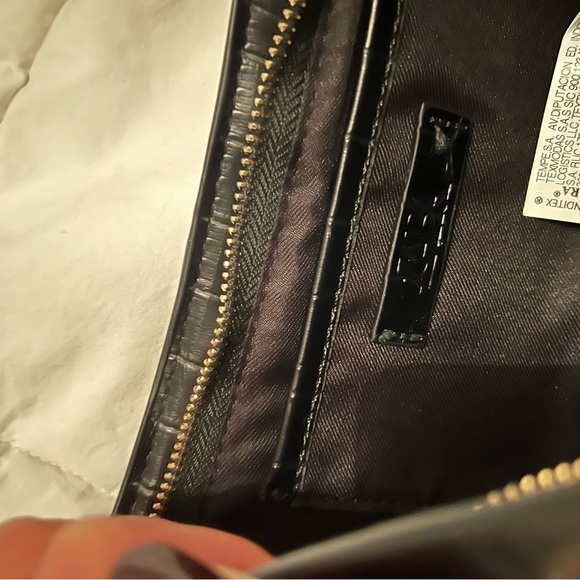 ZARA SHOULDER BLACK CROCODILE PURSE - Picture 2 of 3